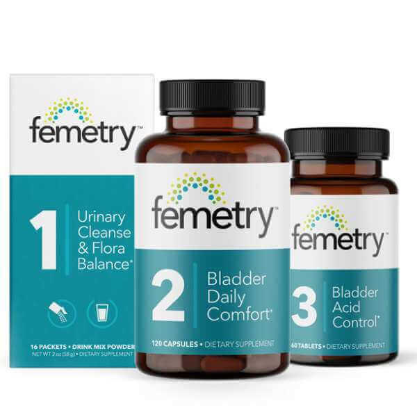 Femetry Bundle for Urinary Health, Bladder Comfort & pH Balance Urinary health supplement bundle supporting bladder comfort and pH balance
