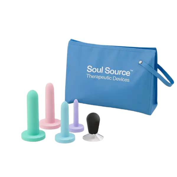 Soul Source Silicone Pelvic Trainers - Medium Set Soul Source small pelvic trainer set featuring smooth graduated silicone trainers designed for pelvic floor therapy, comfort, and gentle progressive training